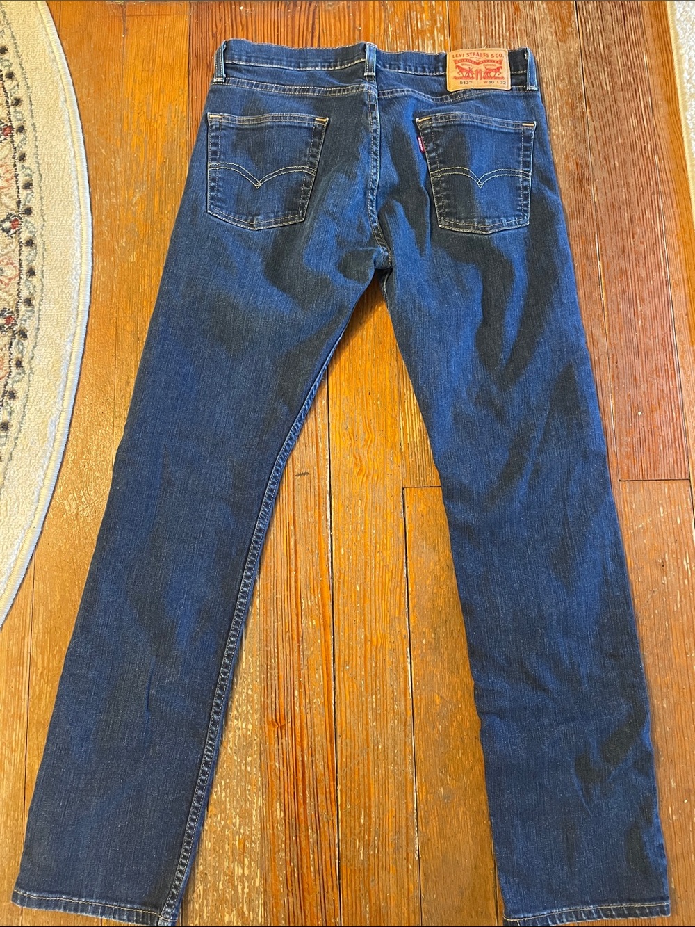 Levi's 513 Men's Slim Straight Jeans 30x32 Dark Wash Indigo Stretch